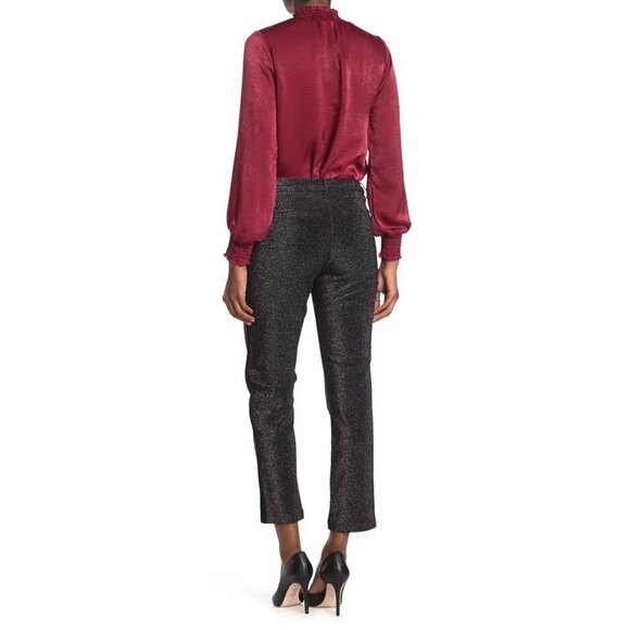 NWT Scotch & Soda black sparkly velvet stripe pants, S - Picture 6 of 13